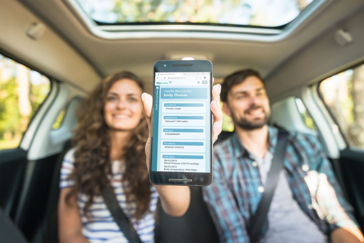 Couple in Car using Mylinks